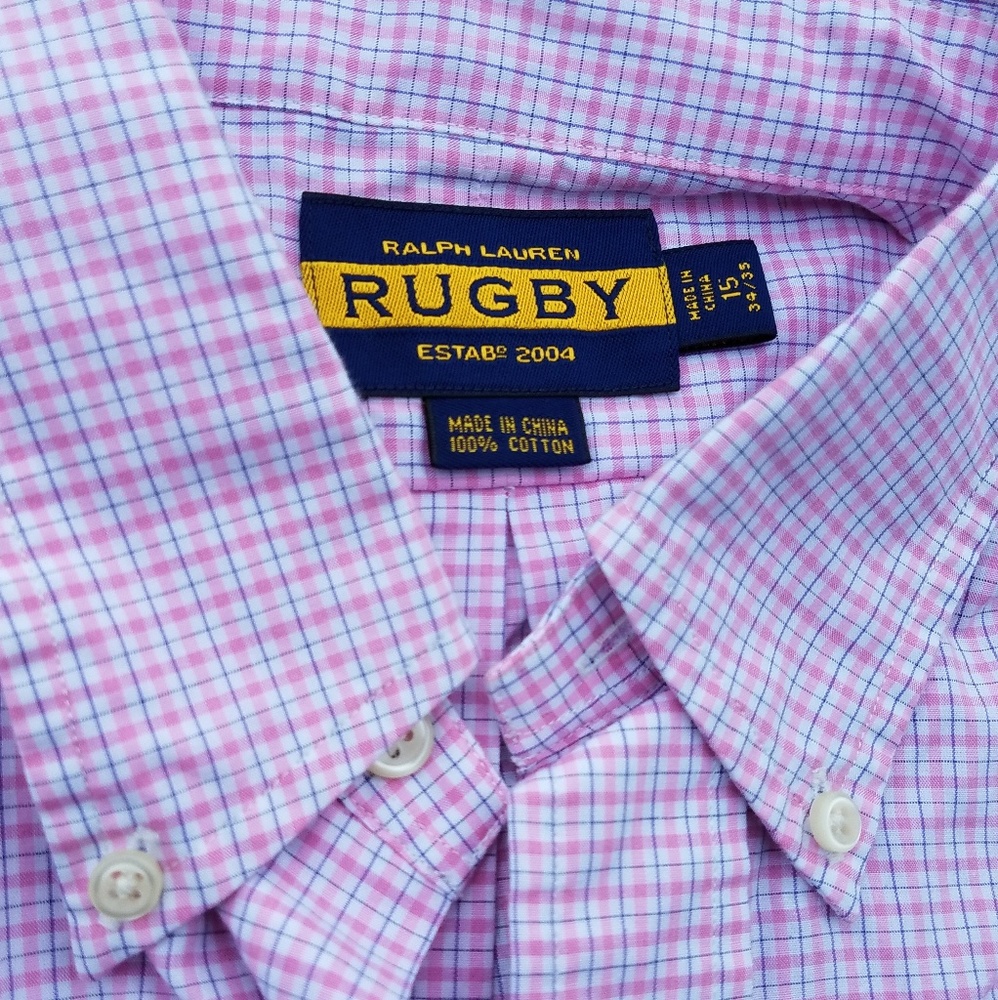 Ralph lauren polo pink window pane N.W.O.T. shirt